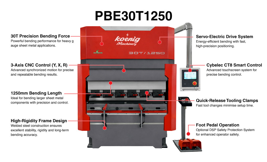 WADG-30T/1250-AU CNC Electric Press Brake