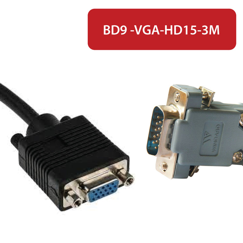Servo Cable BD9 to VGA HD15 - 3M