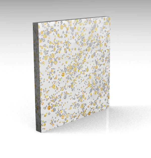 Silver/Gold Bubble Glitter Acrylic