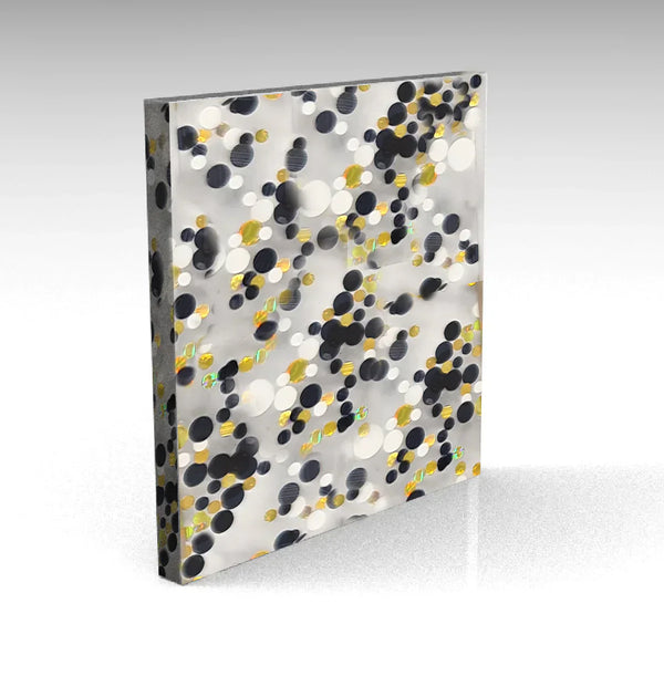 Black/White/Gold/ Bubble Glitter Acrylic