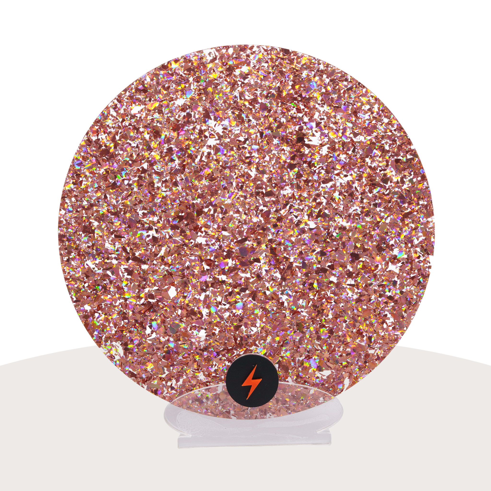 Holographic Rose Gold Chunky Glitter Acrylic – Koenig Machinery