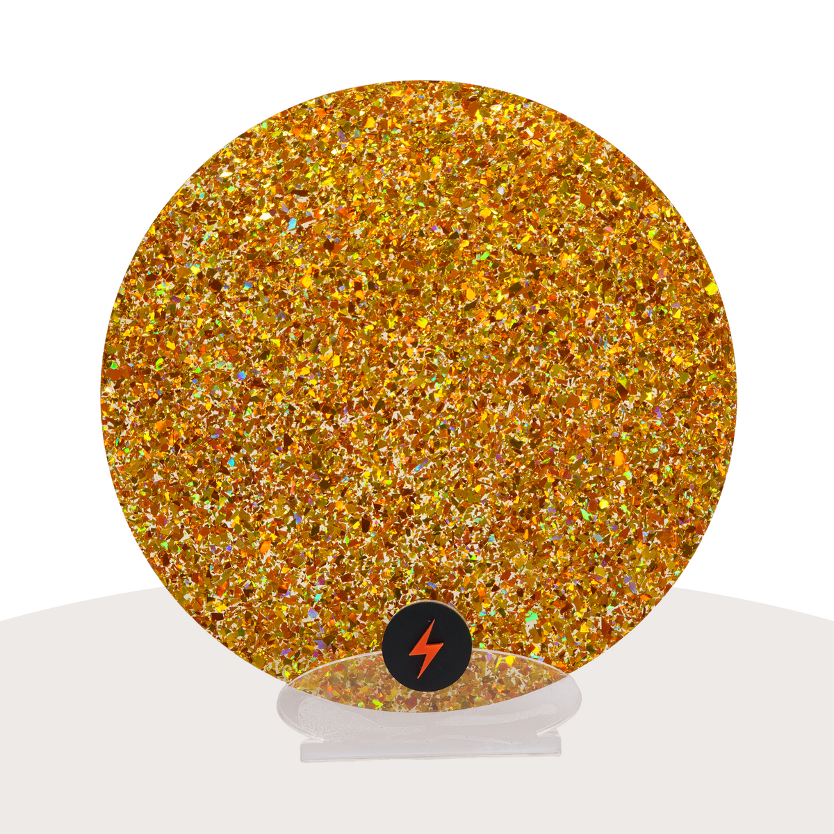 Flame Chunky Glitter Acrylic — Front view