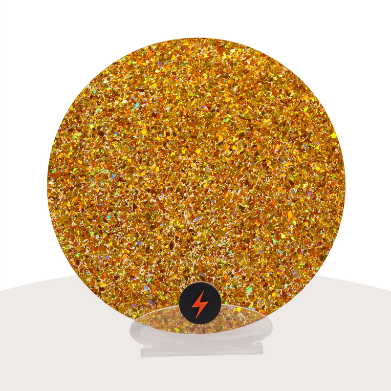Flame Chunky Glitter Acrylic — Front view