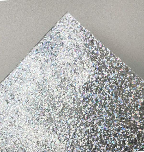 Holographic Silver Crackle Glitter