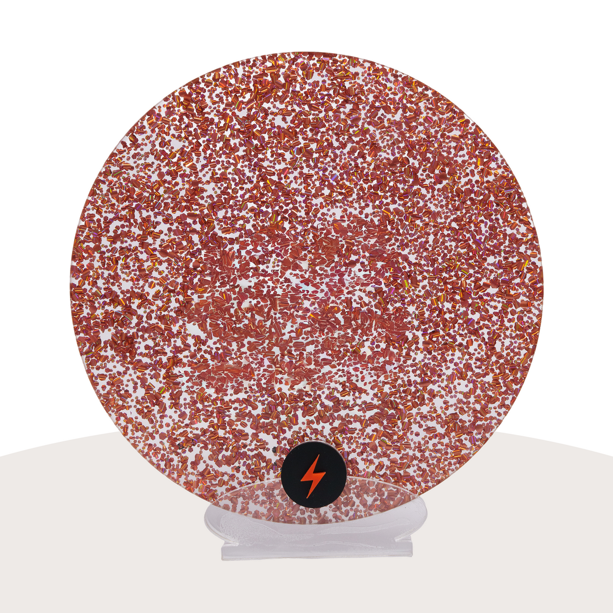 Holographic Rose Gold Crackle Glitter — Front view