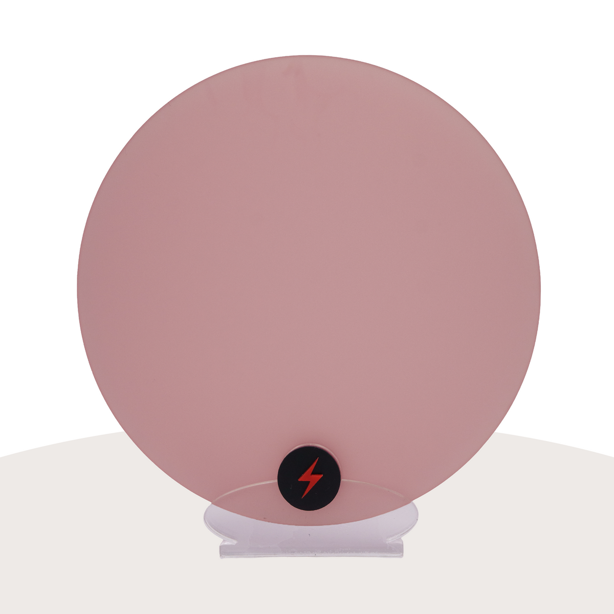 Frosted Blush Acrylic — Matte front view
