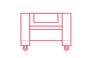 Fully enclosed machine with interlocking sensor in main door