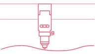BCS100 automatic tracking system avoids collisions, maintains cutting height, and accurately detects tube ends. 