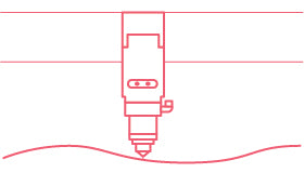 BCS100 Automatic material tracking – Follows material surface allowing cutting of materials with sight bending or warping