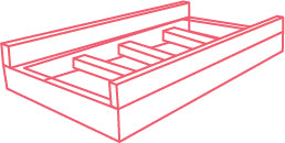 Heavy plate welded bed – for increased stability and lifetime
