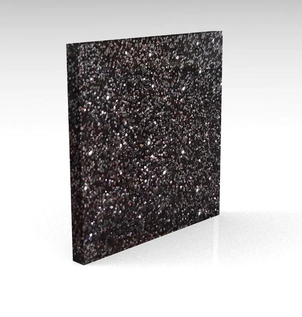 Charcoal Standard Glitter Acrylic