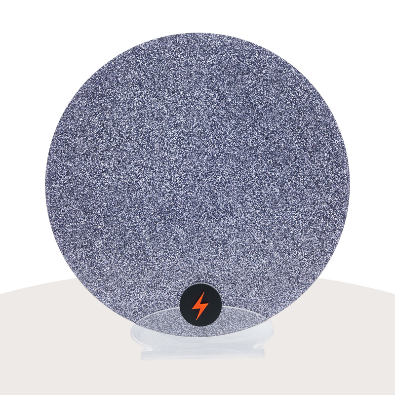 Charcoal Standard Glitter Acrylic — Front view