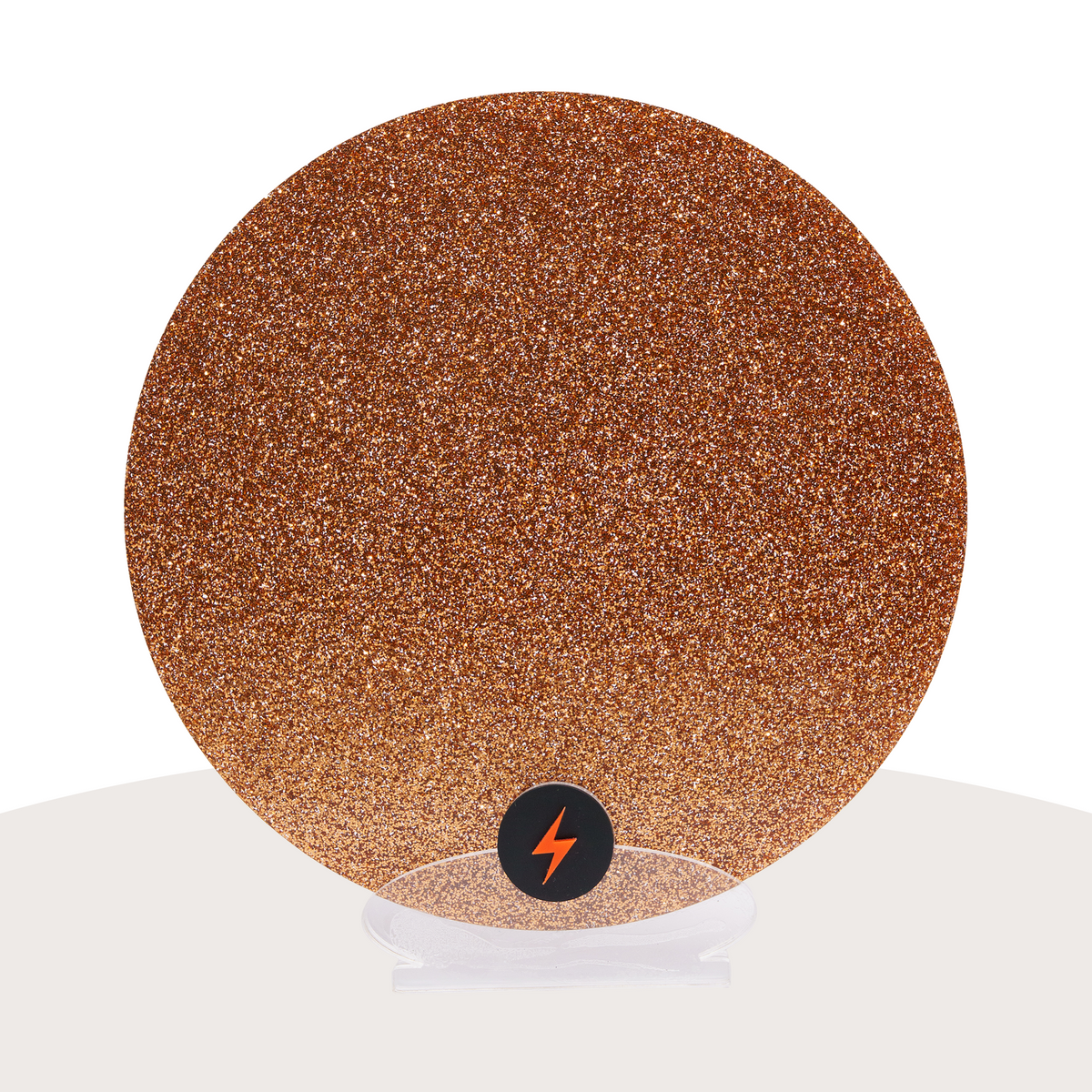 Rust Red Standard Glitter Acrylic — Front view
