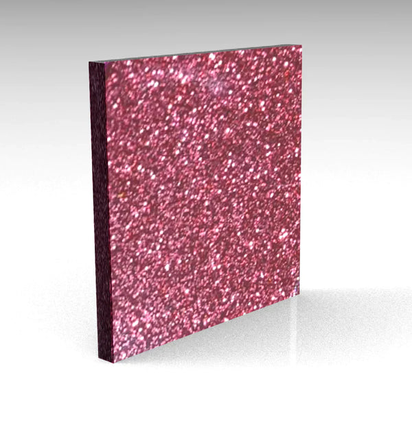 Deep Rose Standard Glitter Acrylic