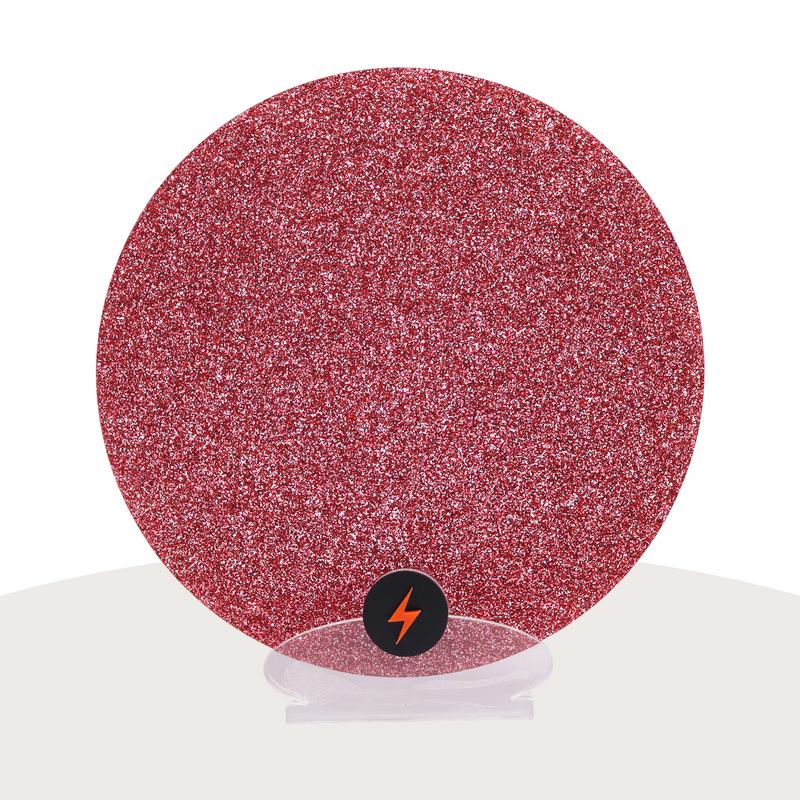 Deep Rose Standard Glitter Acrylic — Front view