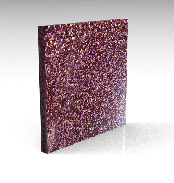 Holographic Rose Standard Glitter Acrylic