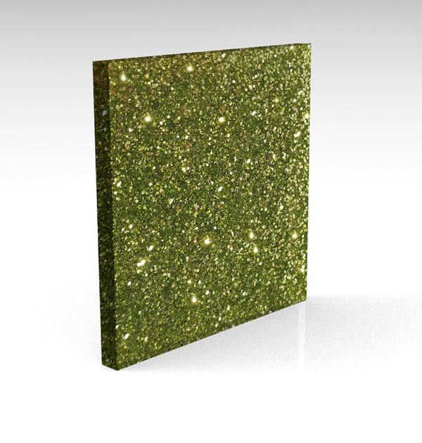 Green Standard Glitter Acrylic