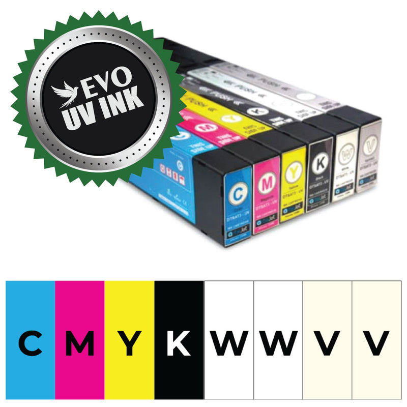 Evo UV Ink - Full Set - CMYKWWVV