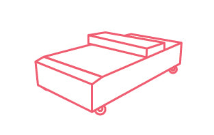Open industrial unit for full size sheet cutting