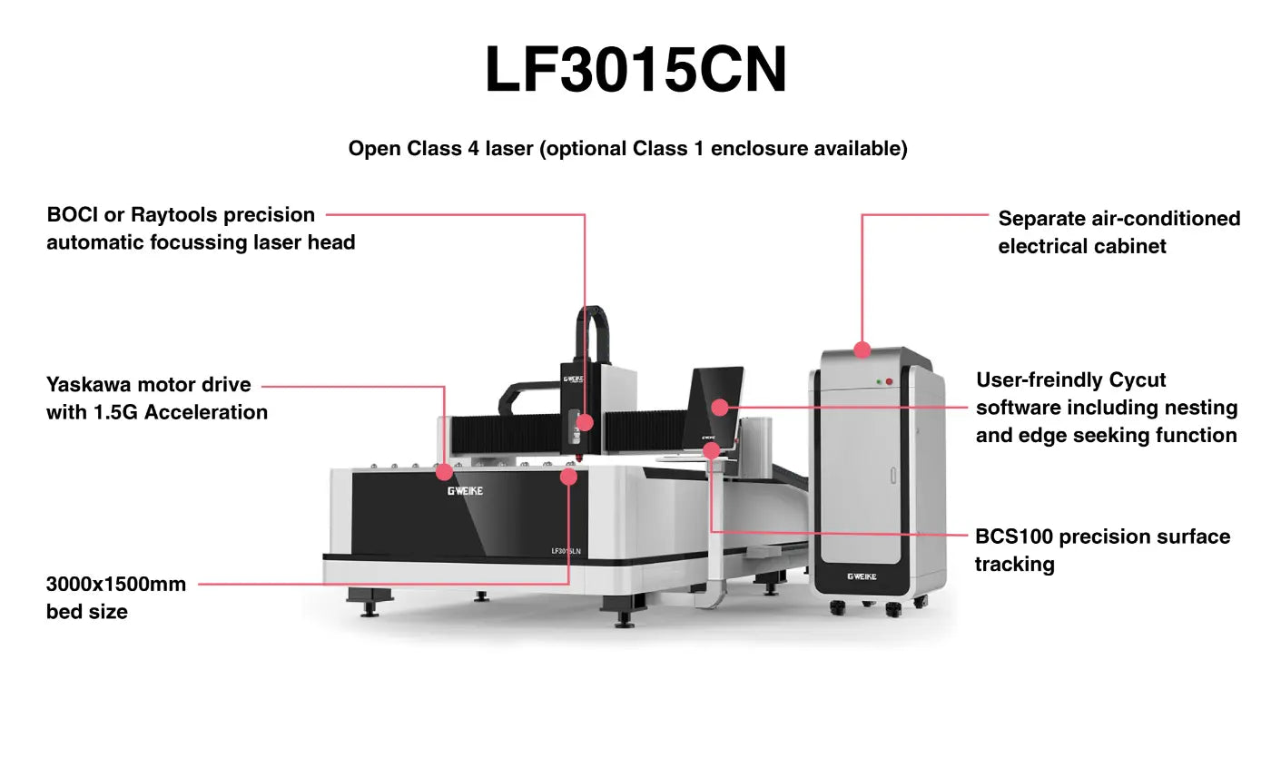 Gweike LF3015CN Metal Fiber Laser Cutting Machine