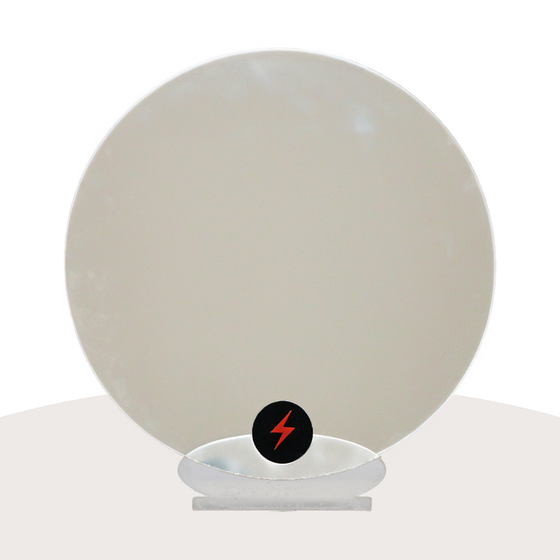 Silver Mirror Acrylic — Plain front view