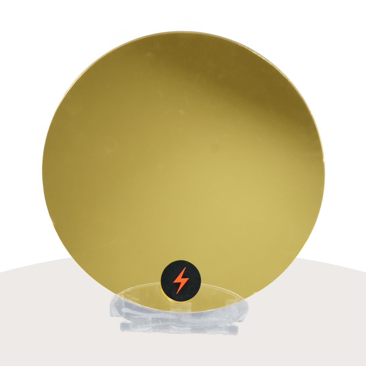 Bright Gold Mirror Acrylic — Plain front view