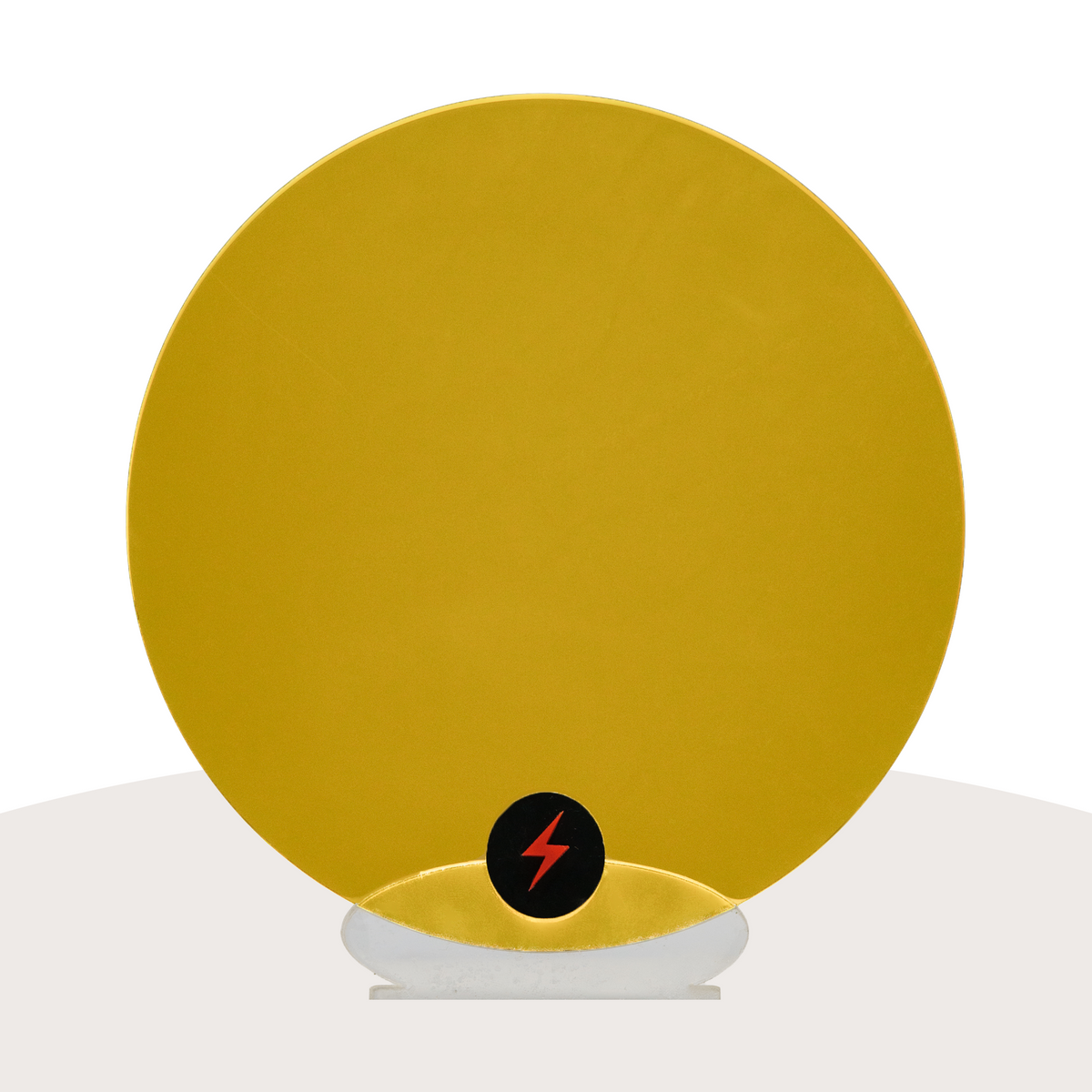 Yellow Mirror Acrylic — Plain front view
