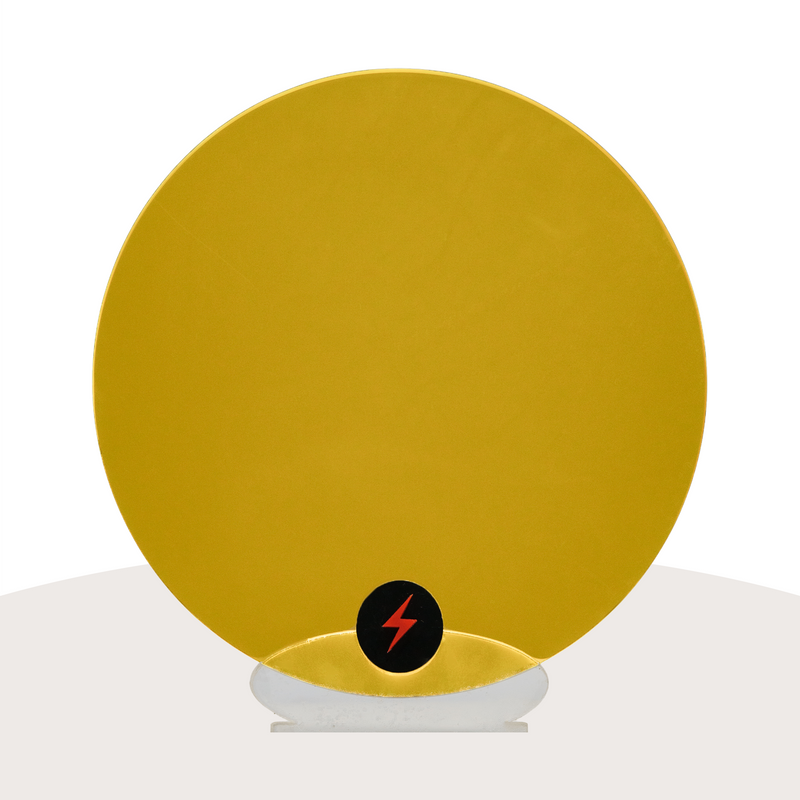 Yellow Mirror Acrylic — Plain front view