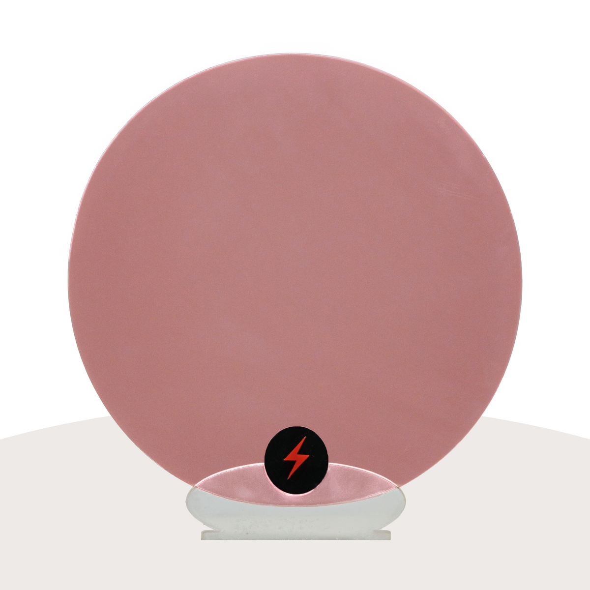 Baby Pink Mirror Acrylic — Plain front view