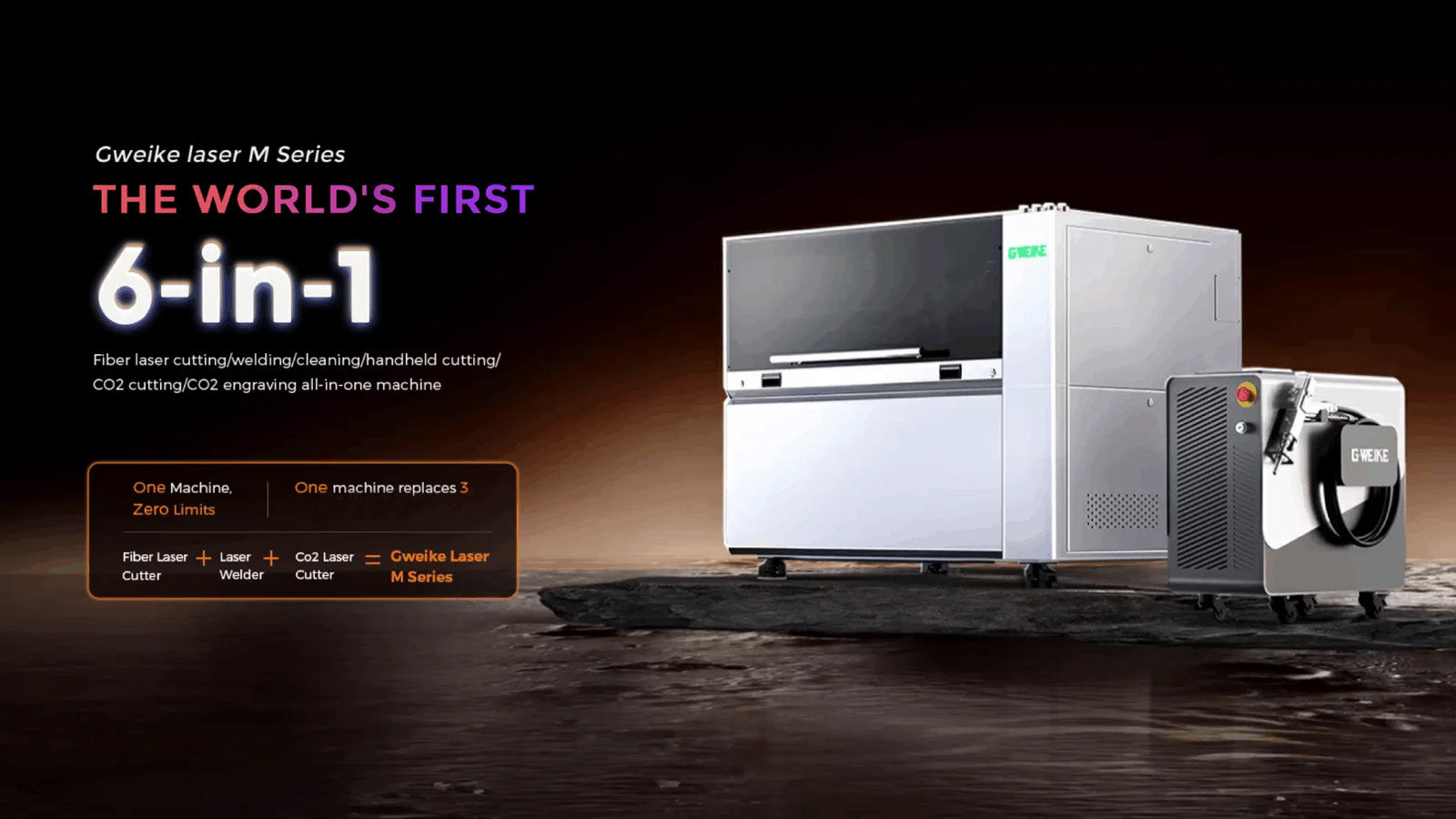 M3 Ultra - 6 in 1 CNC Fiber & CO2 - Laser Cutting & Welding Machine