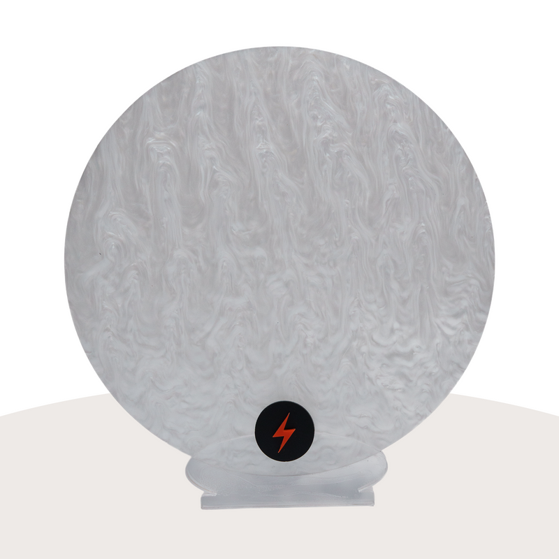 White Pearl Finish Acrylic — Front view
