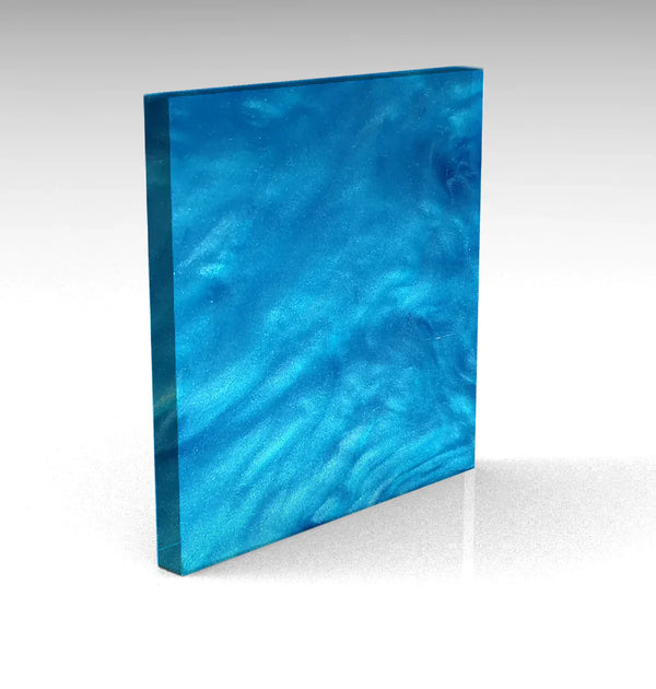 Bright Blue Pearl Finish Acrylic
