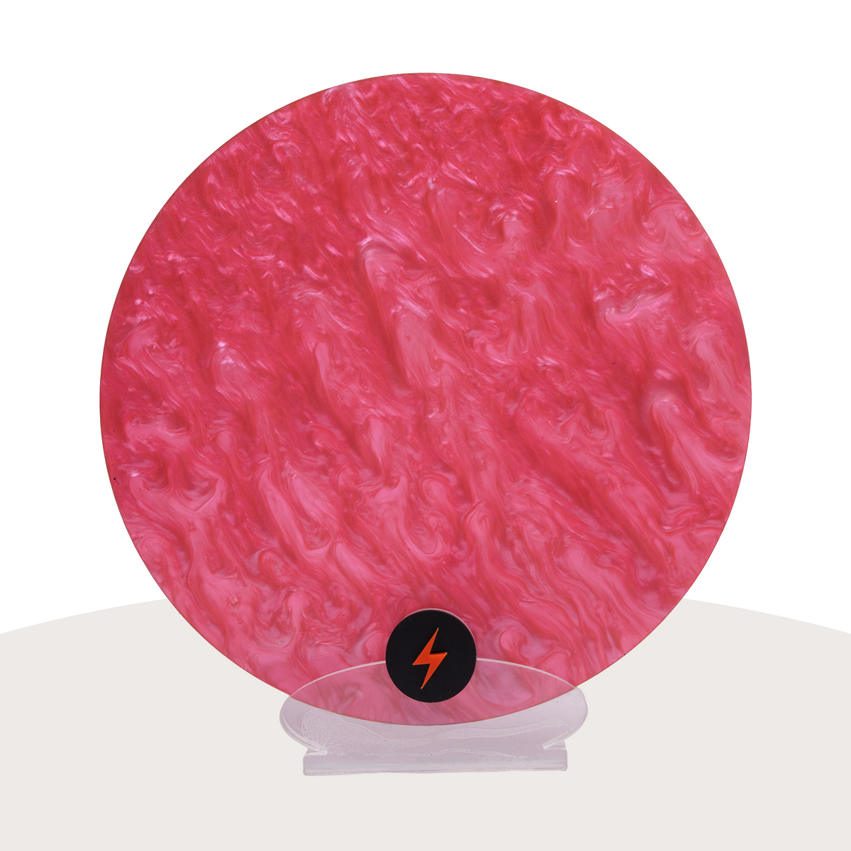Bright Pink Pearl Finish Acrylic — Front view
