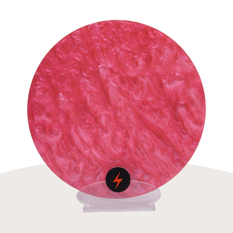 Bright Pink Pearl Finish Acrylic — Front view