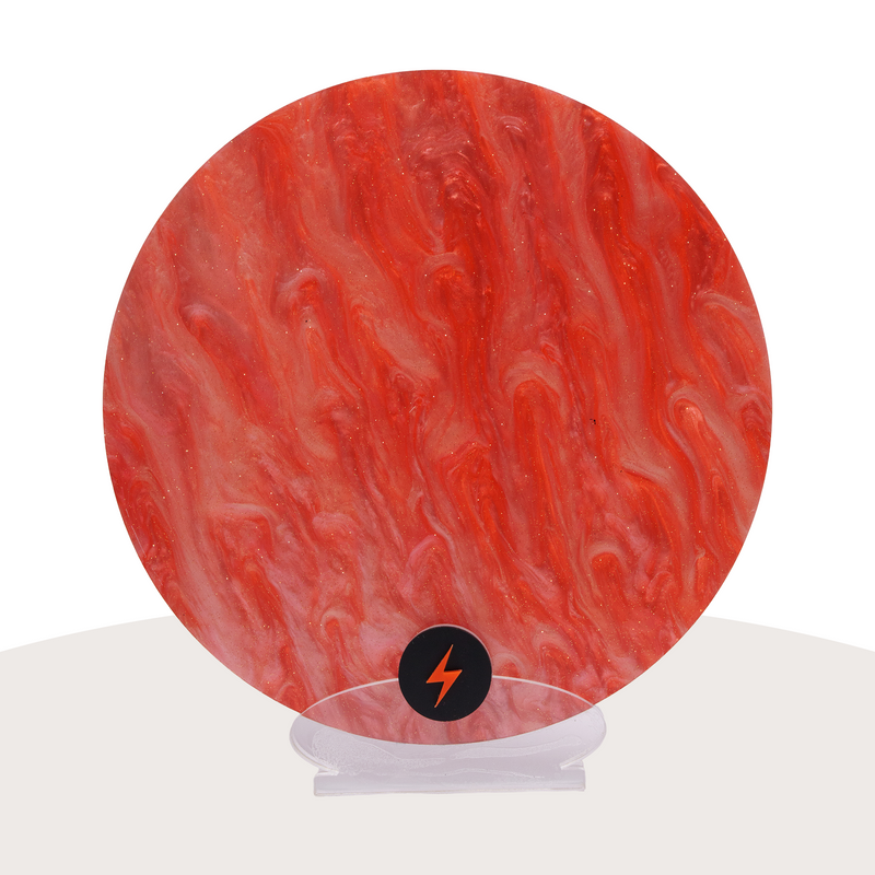 Red Shimmer Pearl Finish Acrylic — Front view