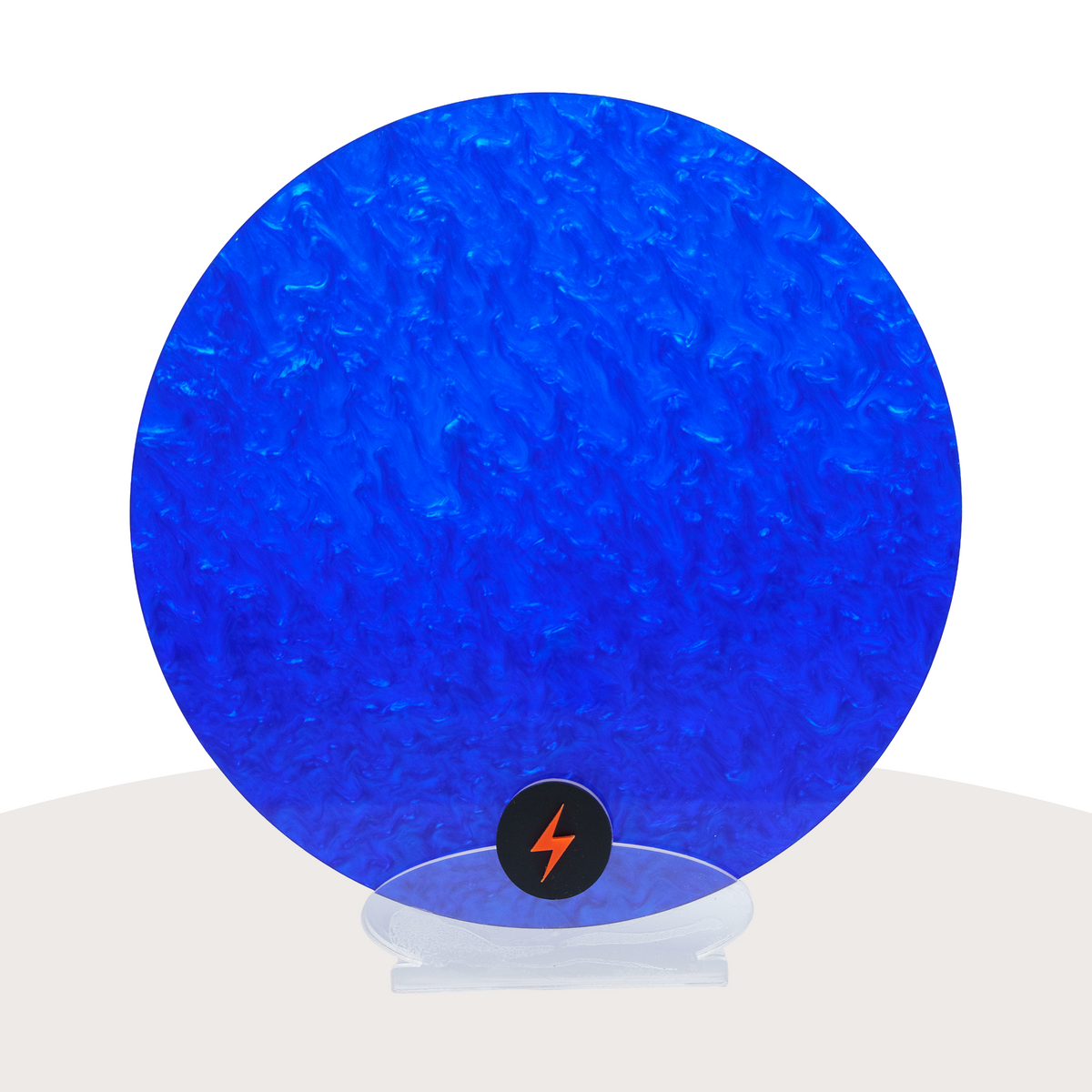 Cobalt Blue Pearl Finish Acrylic — Front view