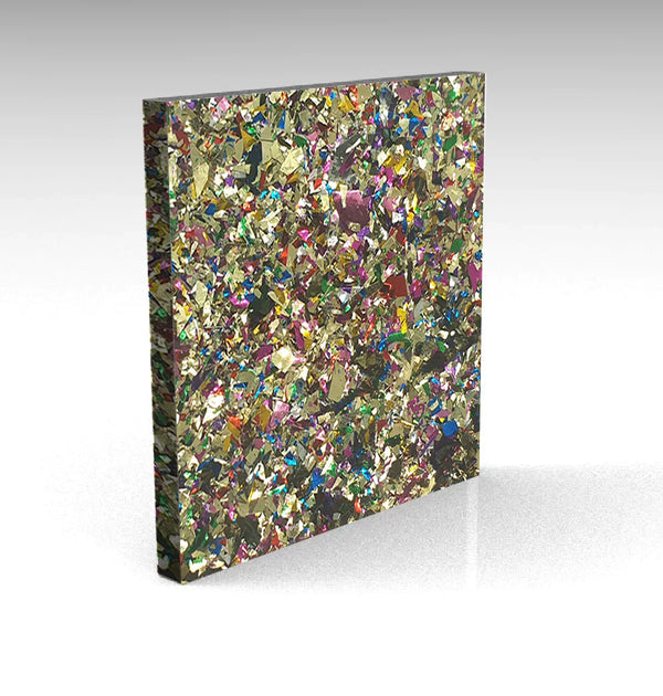 Gold Party Glitter Acrylic