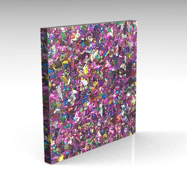 Pink Party Glitter Acrylic