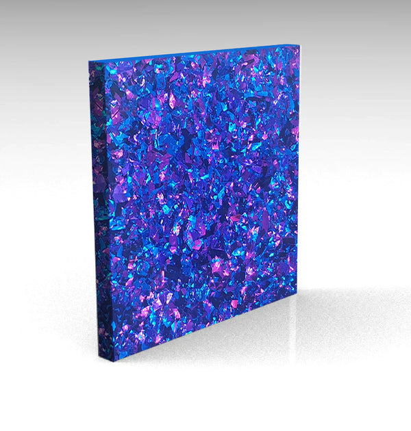 Neon Blue Party Glitter Acrylic