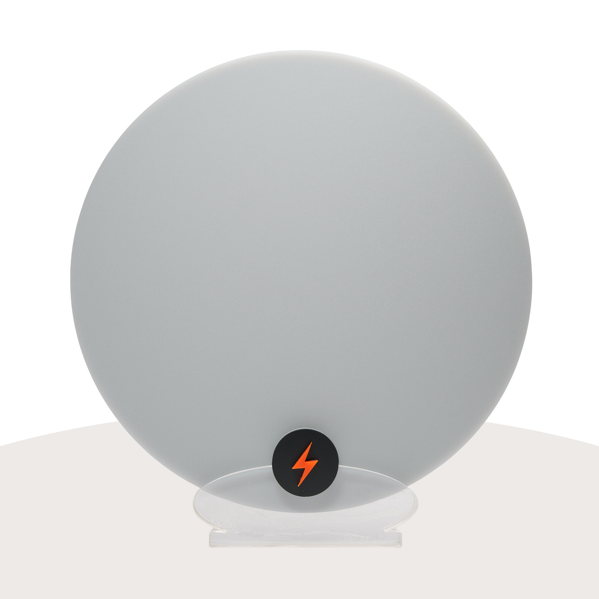 Grey Solid Acrylic — Matte front view