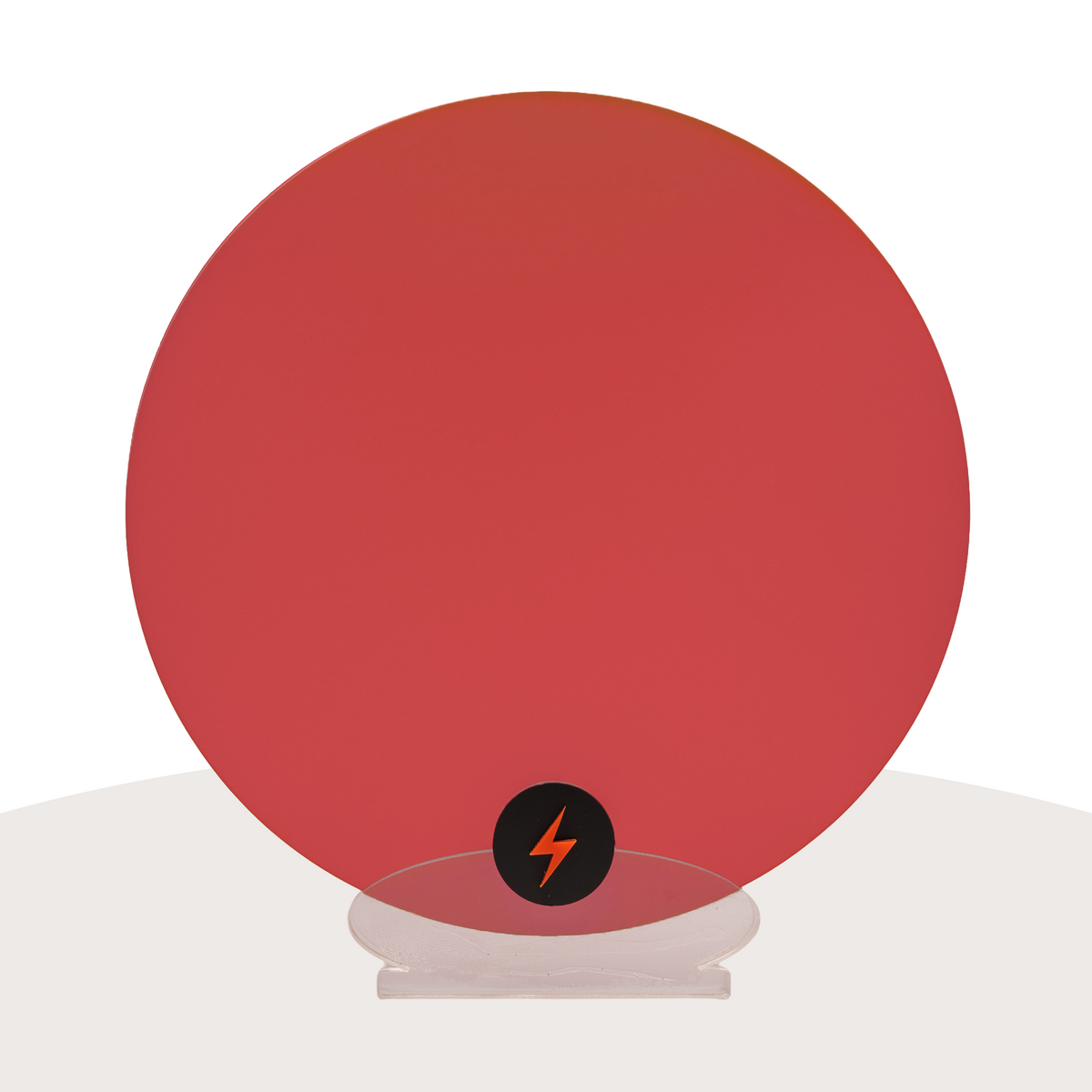 Red Solid Acrylic — Matte front view