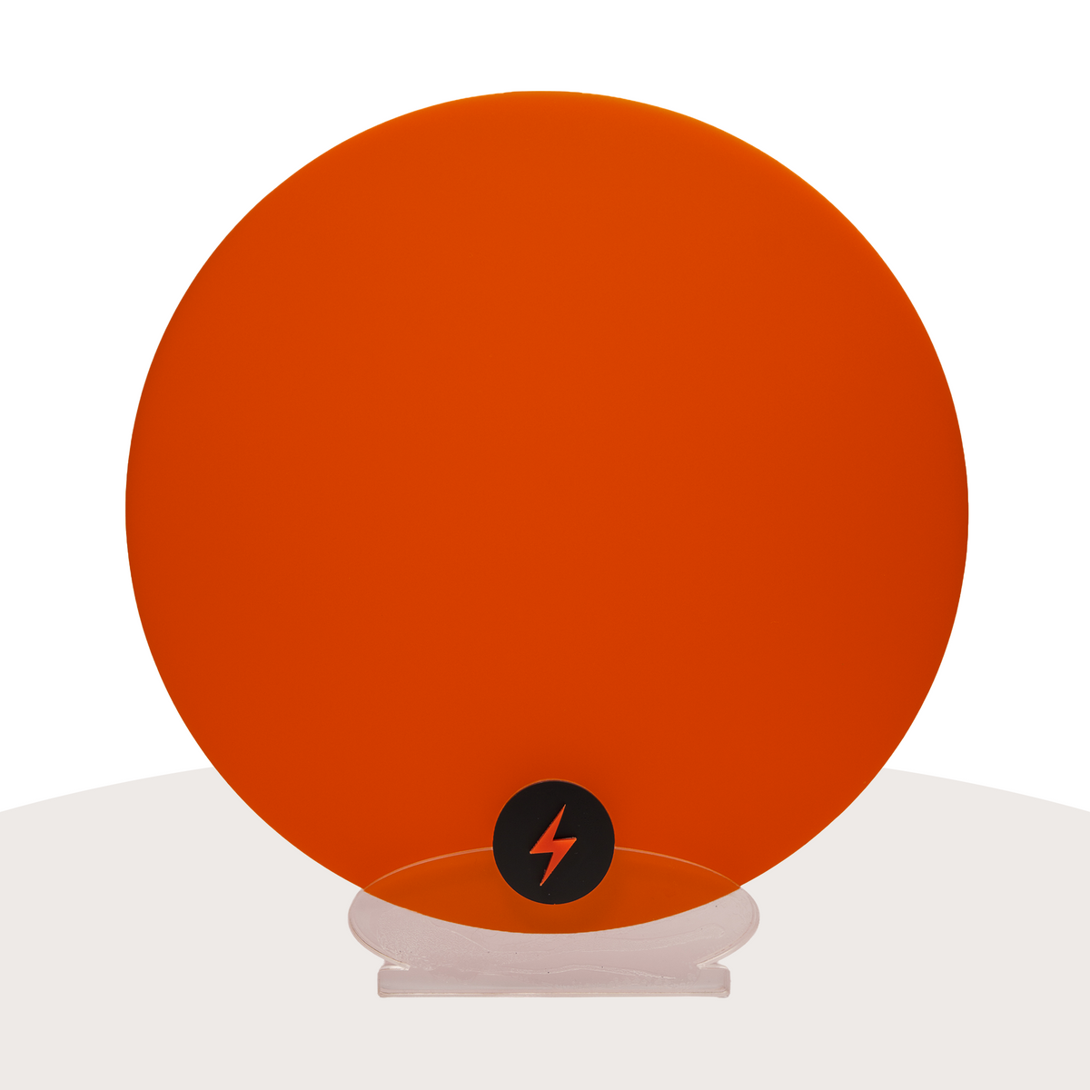 Orange Solid Acrylic — Matte front view