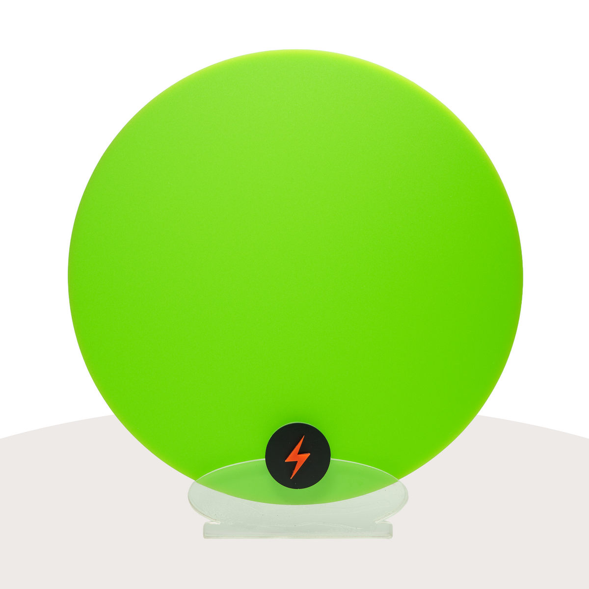 Bright Green Solid Acrylic — Matte front view