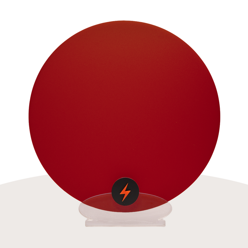 Ruby Red Solid Acrylic — Matte front view