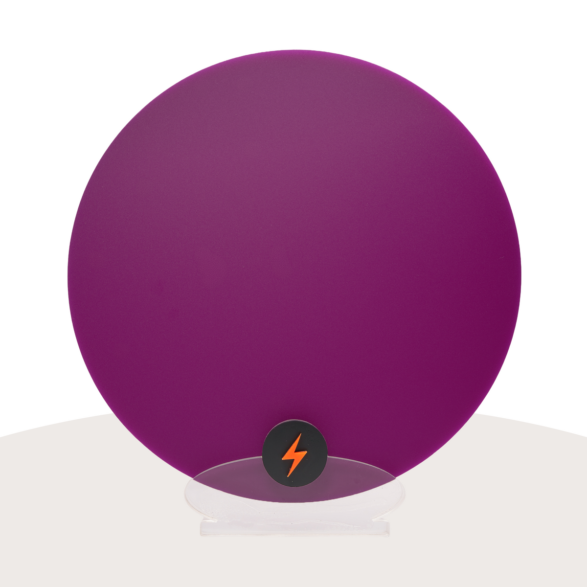 Rich Purple Solid Acrylic — Matte front view