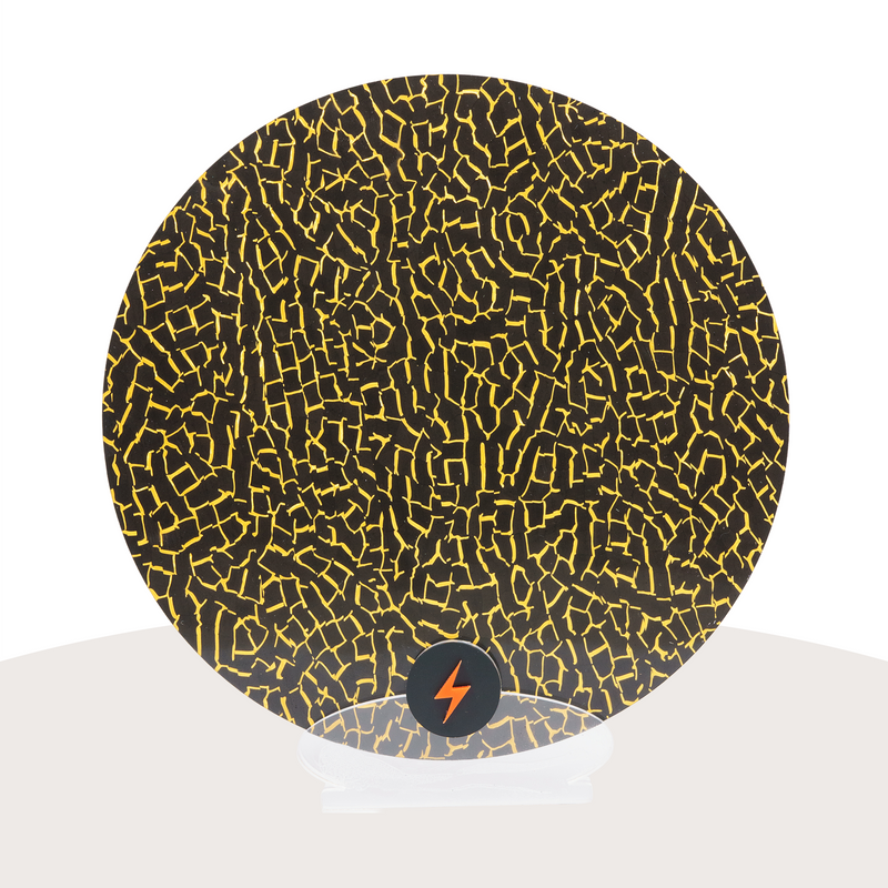 Black Crackle Specialty Acrylic — Front view