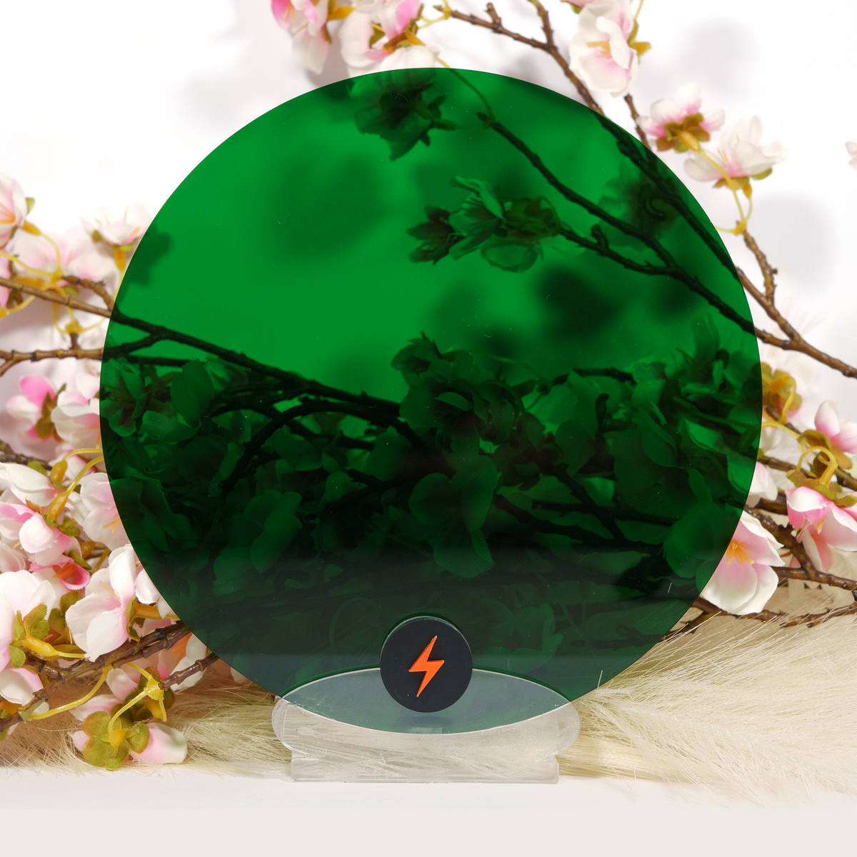 Green Transparent Acrylic — Front view