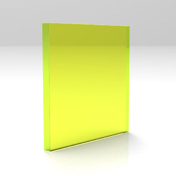 Fluro Yellow Transparent Acrylic