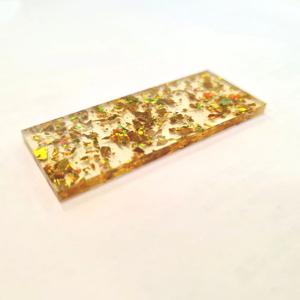 Gold Tinsel Glitter Acrylic