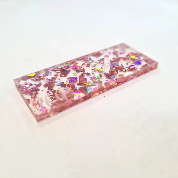 Rose Gold Tinsel Glitter Acrylic